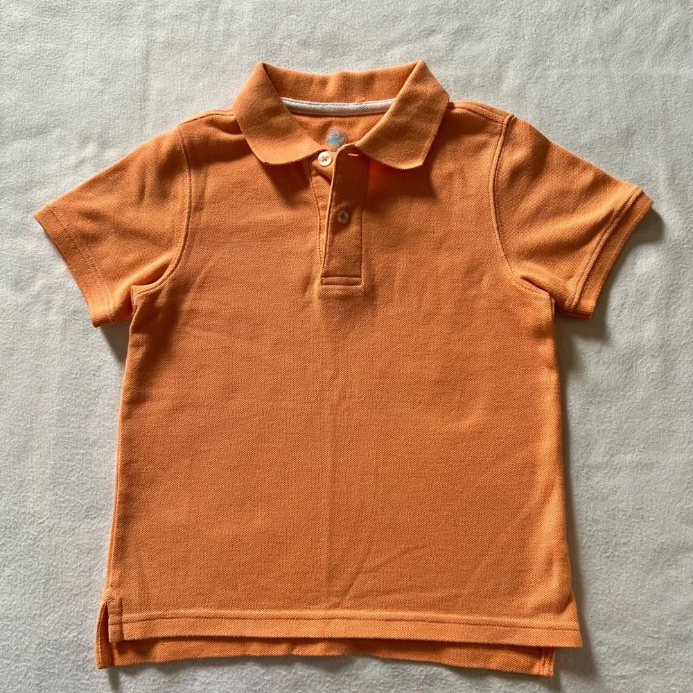 J. Khaki Orange Short-Sleeve Polo for Kids